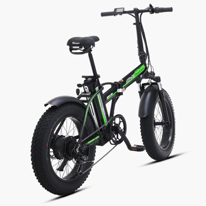 Sale 20inch electric snow bicycle 48V lithium electric bicycle 500w rear wheel motor fat ebike max speed 40km/h mountain bike 2