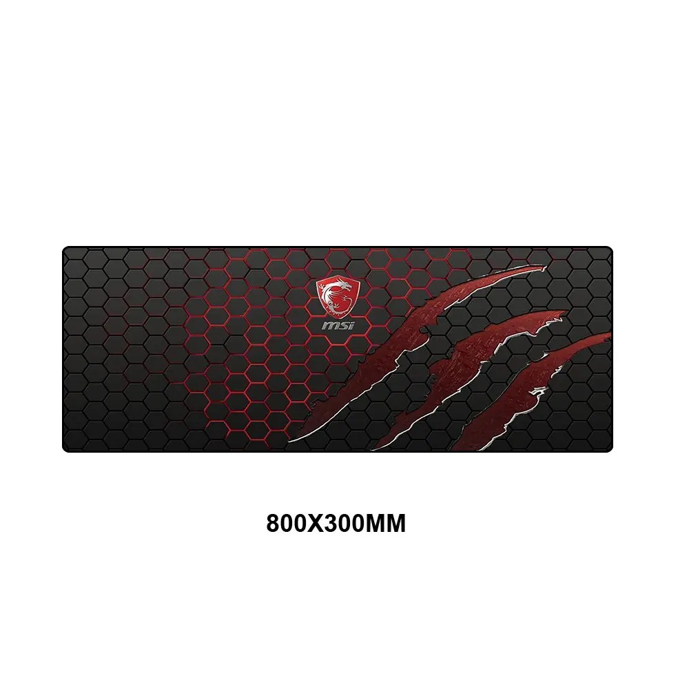 400x900x3mm MSI коврик для мыши большой XXL геймер Противоскользящий резиновый коврик игровой коврик для мыши к клавиатуре ноутбук скорость мыши мышь стол игровые коврики - Цвет: 400x900x3mm