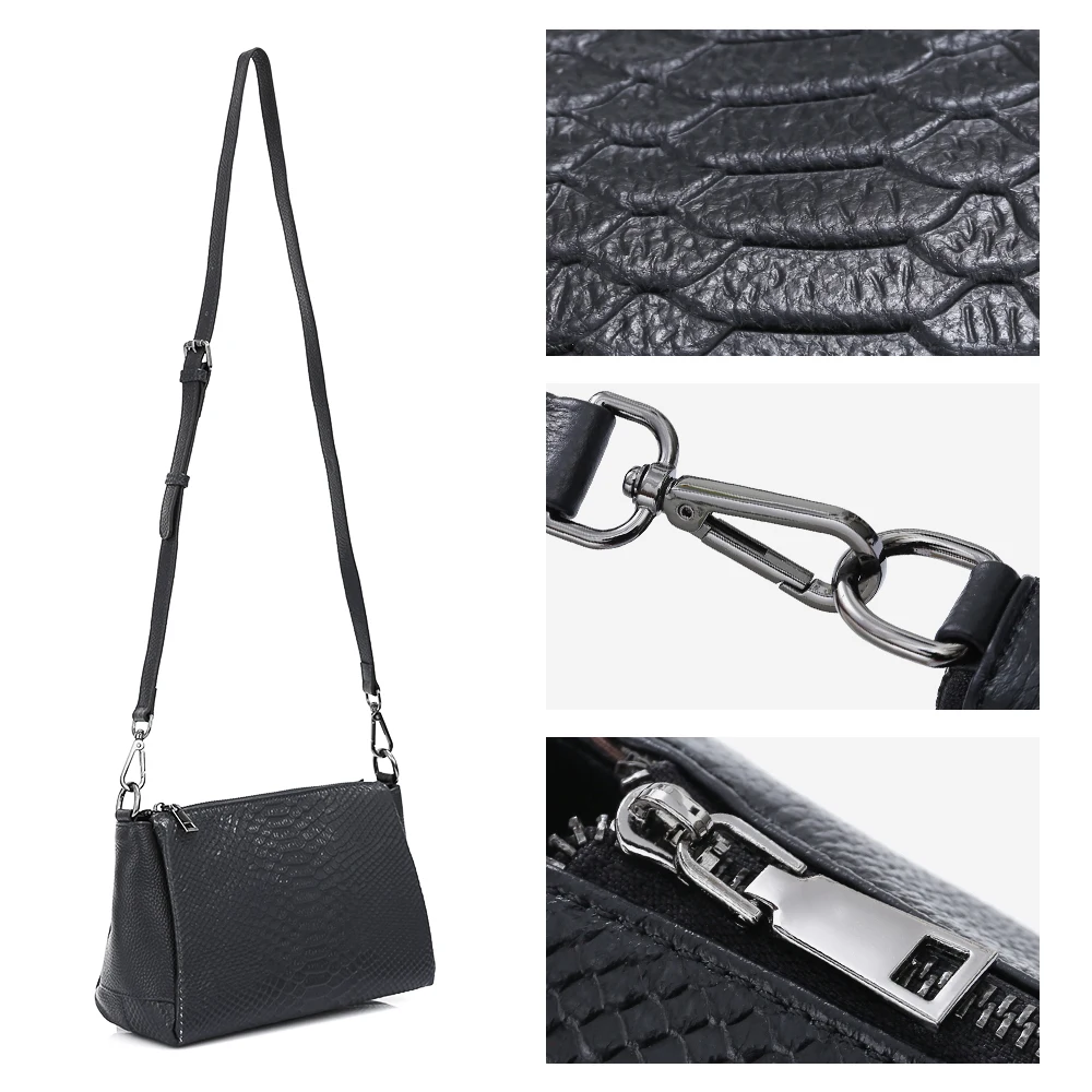 حقيبة كتف نسائية من الجلد الطبيعي، تتميز بتصميمها...