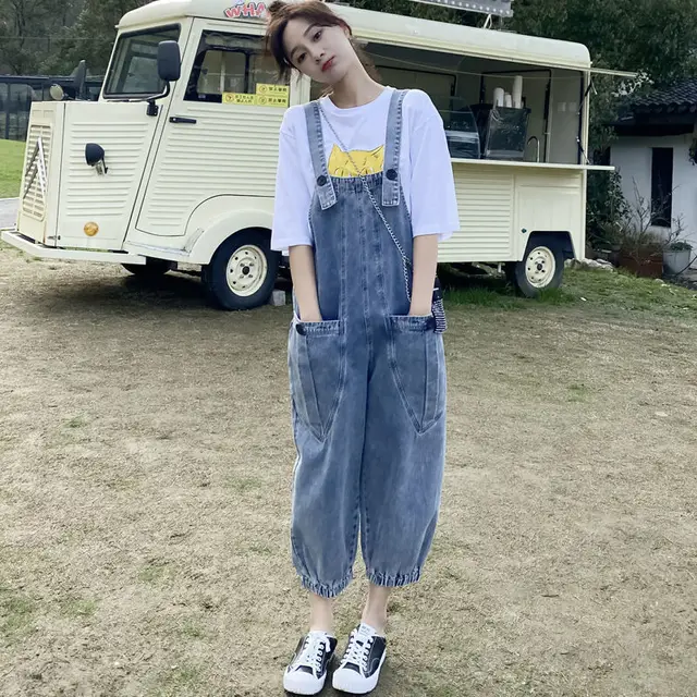 XXL Denim Overalls Maternity Straps 