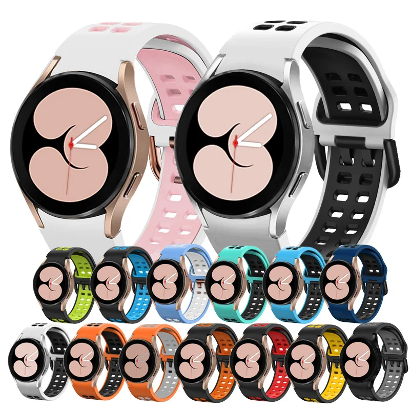 

Ремешок силиконовый для Samsung Galaxy Watch 4 classic, спортивный браслет для наручных часов, 44 мм 40 мм, 20 мм 46 мм 42 мм