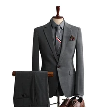 Oimg ternos masculinos coreano casual terno jaquetas roupas formais profissionais topos padrinhos noivo vestidos de casamento