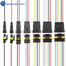 Автоматический проводной соединитель 1 2 3 4 5 6 способ 1P 2P 3P 4P 5P автоматический разъем мужской и женский водонепроницаемый Электрический разъем с кабелем