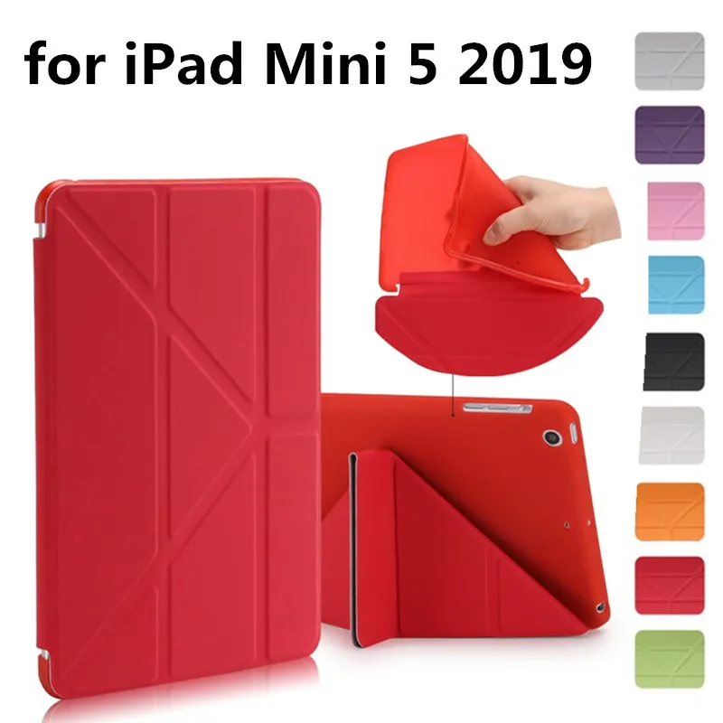 Откидная крышка для Ipad Mini 1 2 3 4 5 чехол складной стенд Умный Мягкий силиконовый из