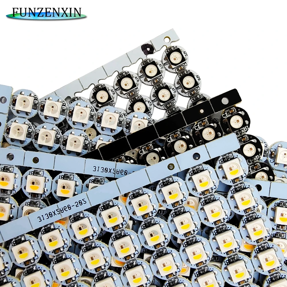 WS2812B WS2812 светодиодная RGB плата радиатора чипа 5050 SMD SK6812 4 в 1 RGBW черная/белая