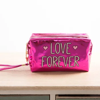 

Women Neceser Make Up Bag LOVE FOREVER Waterproof PU Cosmetic Bags Pouch Wash Toiletry Bag Travel Organizer Case Mujer Bolsas