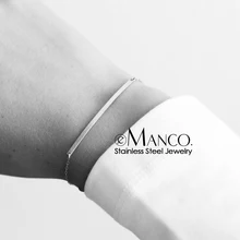 EManco 316L браслет из нержавеющей стали для женщин роскошный золотой цветной браслет браслеты дружбы ювелирные изделия