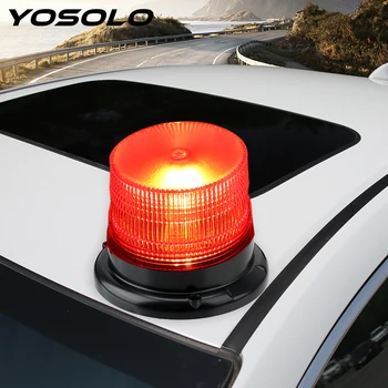 

YOSOLO DC 12V-80V Strobe Emergency Lamp Car LED Strobe Flashing Light Police Lights with Magnetic Mounted Truck Warning Light