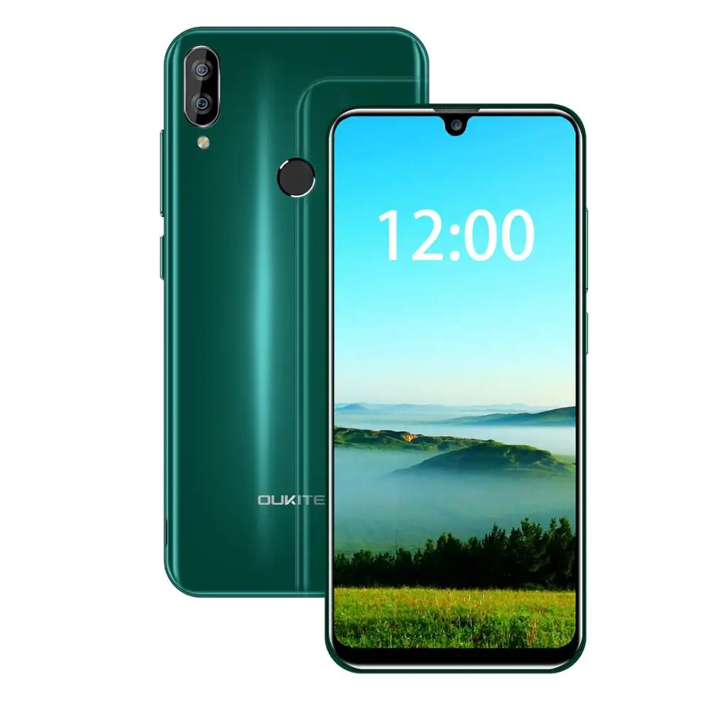 OUKITEL C16 смартфон 5,71 дюймов четырехъядерный 2 Гб ОЗУ 16 Гб ПЗУ мобильный телефон 2600 мАч двойная камера разблокировка Android 9,0 мобильный телефон - Цвет: Green