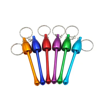 

Metal color mushroom pipe 95MM assembly key ring pendant accessories portable creative pipe herb pipe smoking pipe