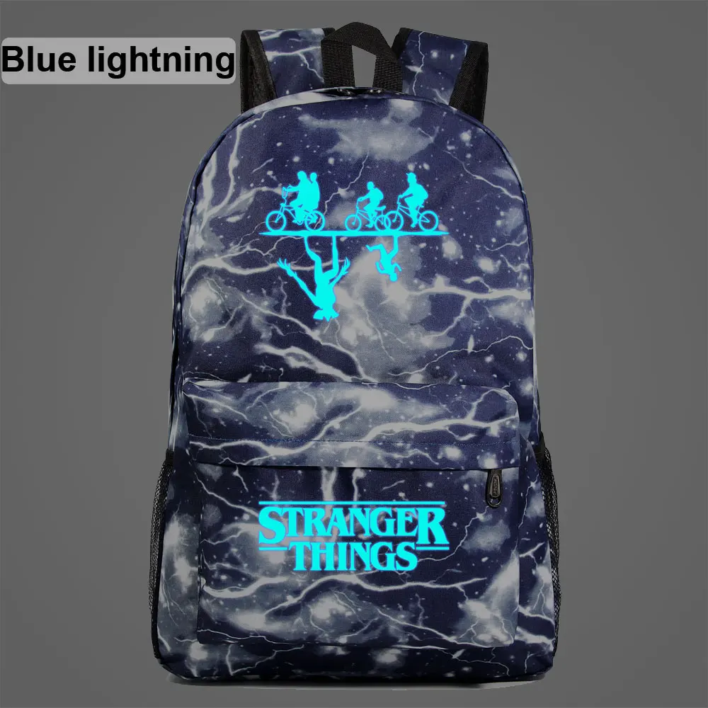 Светящиеся странные вещи велосипед Demogorgon Galaxy Lightning детская школьная сумка подростковые школьные сумки для женщин и мужчин рюкзак - Цвет: AL20-31