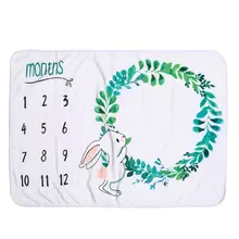 Фон для фотосъемки новорожденных с месячной таблицей роста для девочек и мальчиков