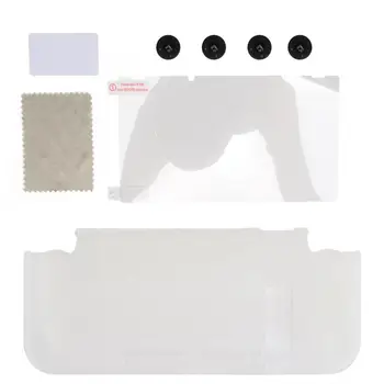 

cases Integrated Transparent TPU Cover with Card Slot + Cap + Protective Film Set for Switch Host