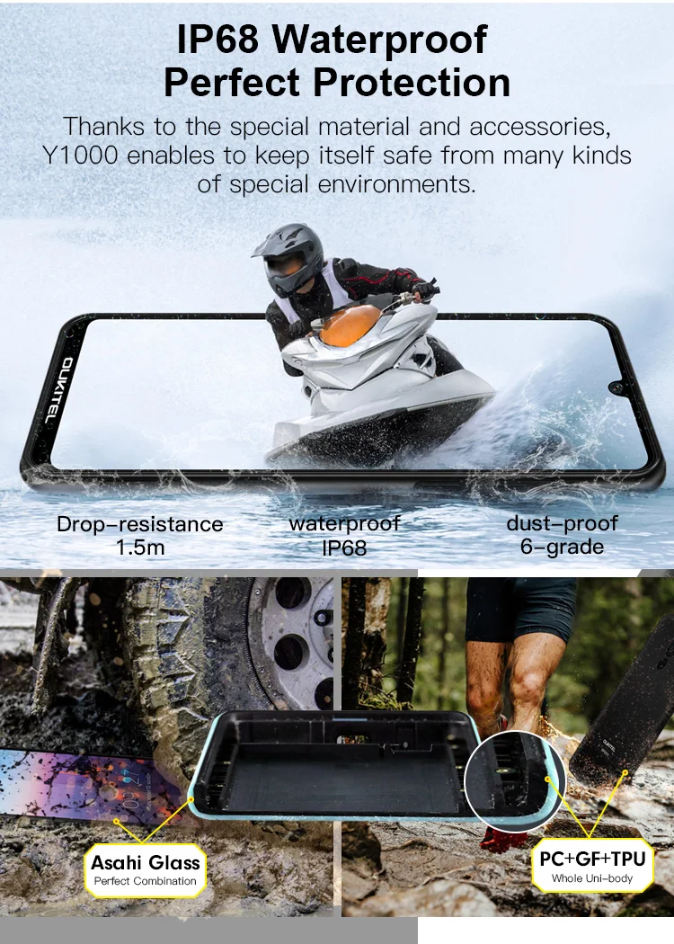 OUKITEL Y1000 Android 9,0 смартфон 6,0" 19,5: 9 MT6580P 2 Гб ОЗУ 32 Гб ПЗУ 3600 мАч отпечаток пальца мобильный телефон