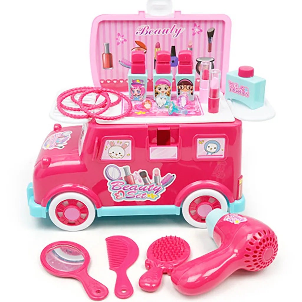 Дети моделирование фаст-фуд автобус малыш гребешок для девочки зеркало одеваются ролевые игры игрушки косметический макияж игровой набор «Дом» детские подарки