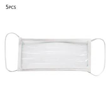 

Mute Deafs Clear Window Face Mask Visible Expression Lip Language Mouth-Muffle For Halloween Christmas