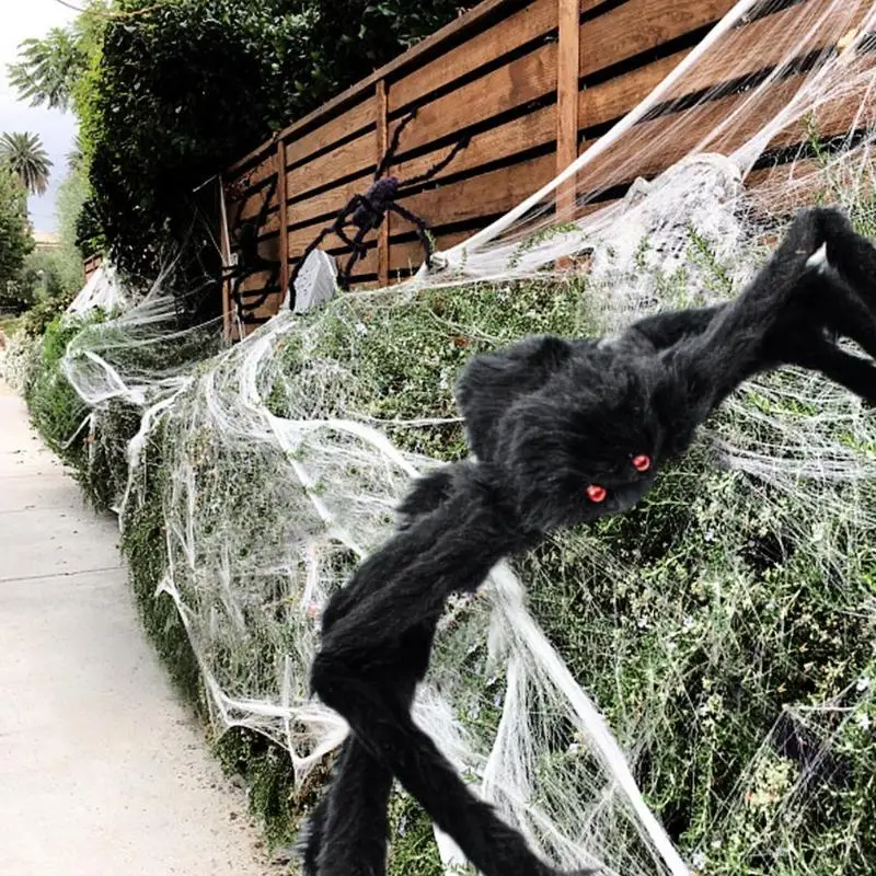 1,5 м поддельный черный плюшевый паук гибкие игрушки Хэллоуин ужас вечерние хитрые игрушки бар дом с привидениями декоративные аксессуары