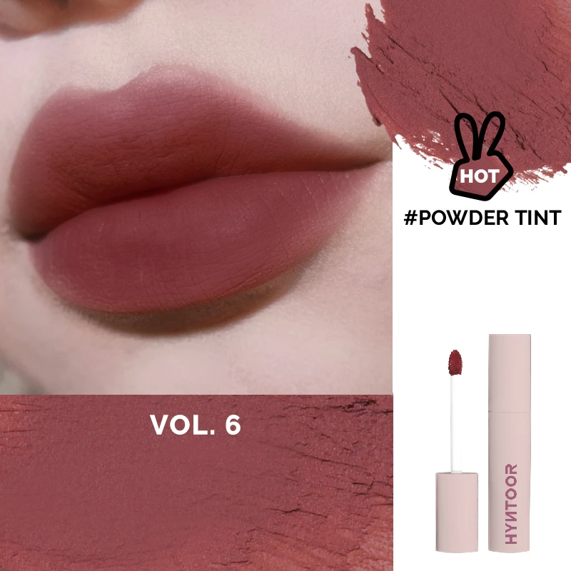 New Colors! HYNTOOR Macaron Series Matte Lip Glaze Long-lasting and Waterproof Lip Gloss Cloud Air Velvet Liquid Lipstick 4