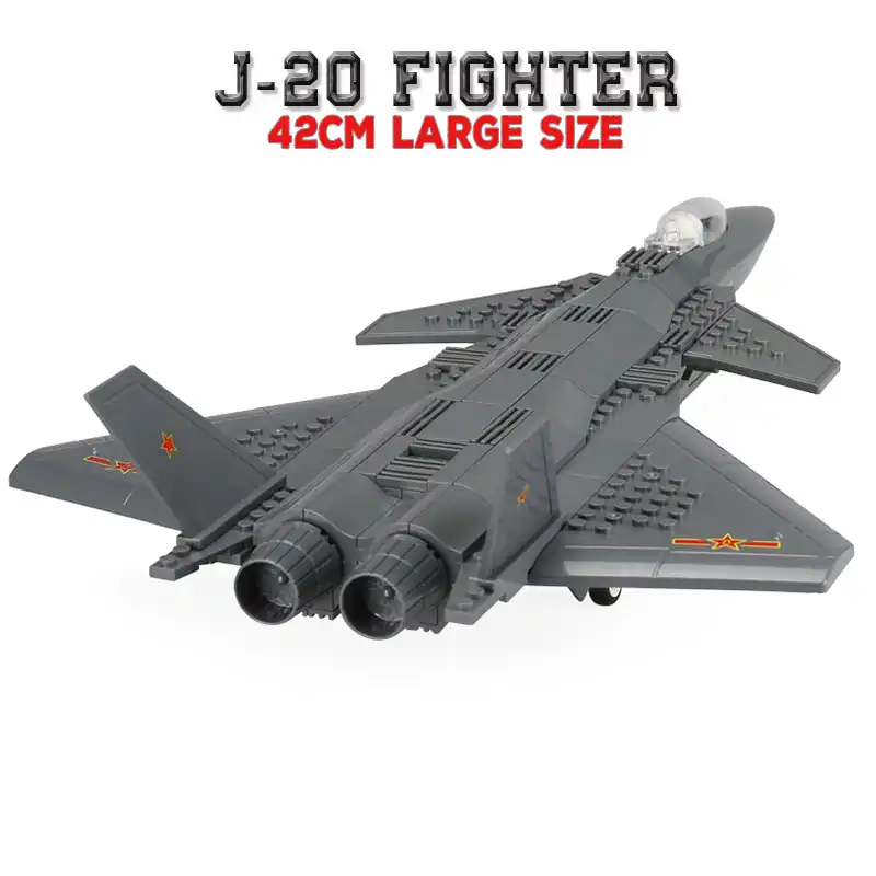 42cm Grosse Grosse J20 Stealth Supersonic Speed Fighter Baustein Spielzeug Bau Spielzeug Militarische Modell Flugzeug 286 Teile Satz Stacking Blocks Aliexpress