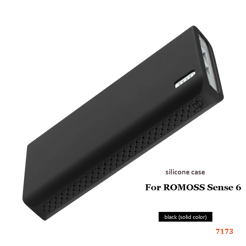 Силиконовый чехол Romoss sense 6 для мобильных телефонов, мягкий силиконовый Противоскользящий чехол Romoss sense 6, водонепроницаемый чехол - Цвет: black