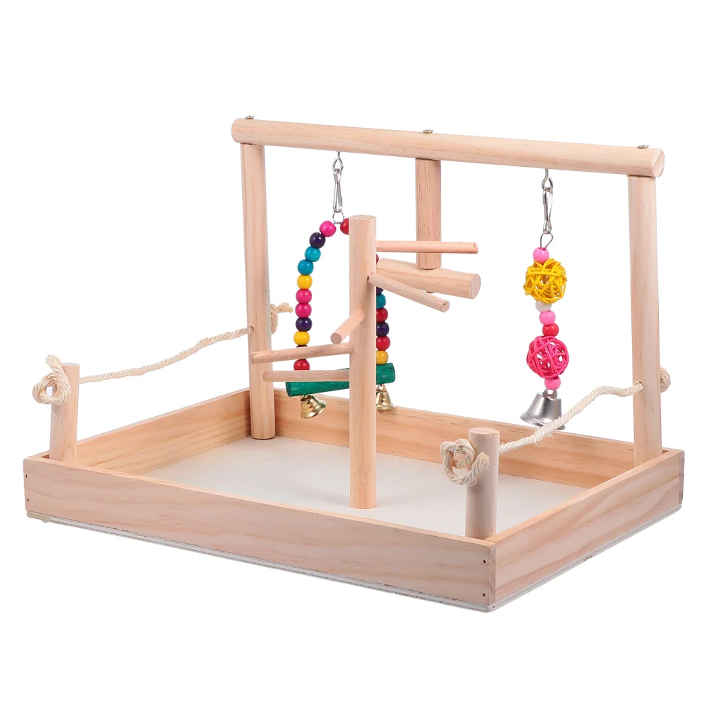 

1 Set Bird Swing Toy Swing Safe Colorful Chewing Ladder Stand Post Parrot Toy Pet Toy Bite Toy for Home