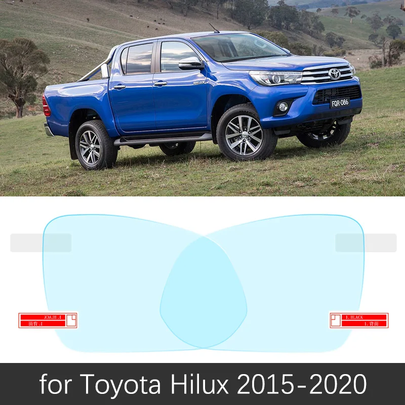for Toyota Hilux~ AN120 AN130 120 130 Full Cover Anti Fog Film Rearview Mirror Rainproof Anti-Fog Accessories - Color Name: Toyota Hilux 15-20