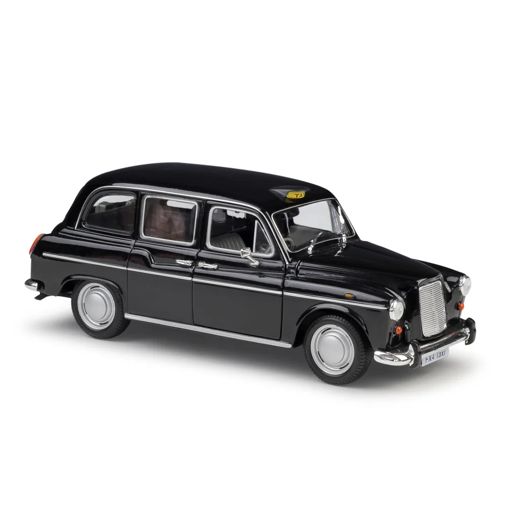 WELLY 1:24 London taxi simulation alloy car model crafts decoration collection toy tools gift - Color: Black