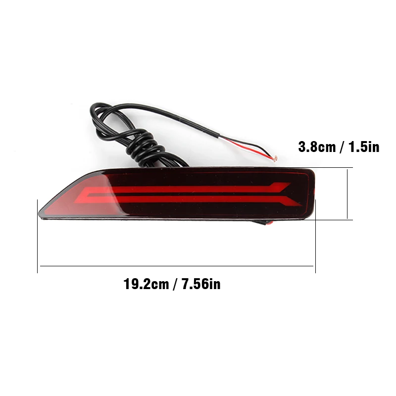 2Pcs For Honda CRV CR-V 2007 2008 2009 Led Rear Bumper Reflector Lights Fog Lamp Brake Taillight Light