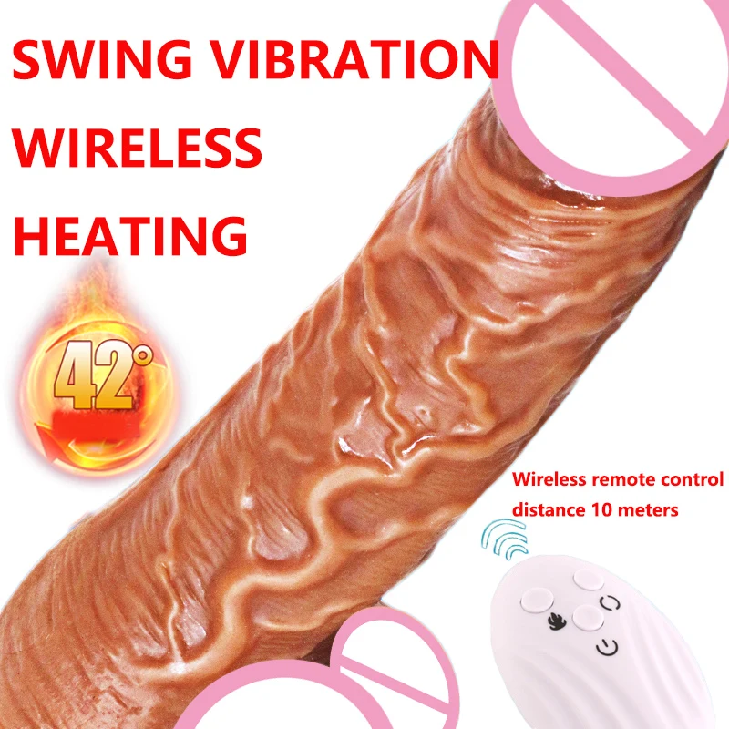 2019 New Sex Toys Huge Dildo Vibrator For Women Female Masturbator Heating Vibrating Penis Big Dick For Women Adult Sex Products
