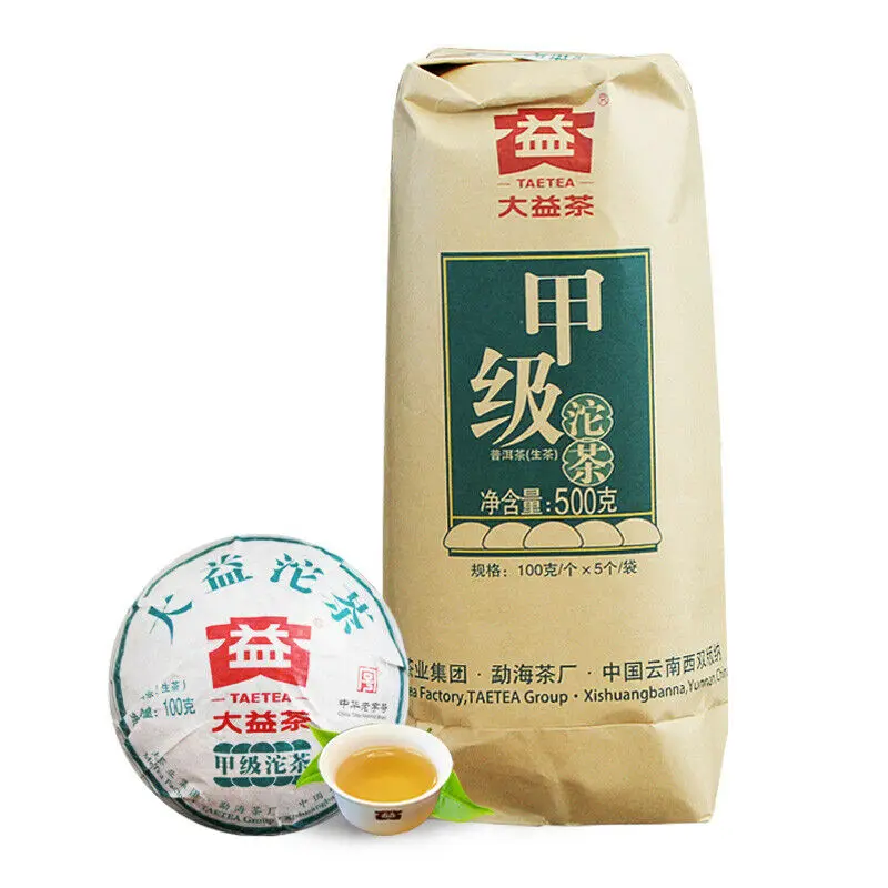 TAE tea Jia Ji Tuo 2018 года Meng Hai Pu erh Dayi сырой классический Sheng Cha чай 500 г| |