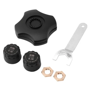 

2pcs Alarm External Sensor Easy Install Protective Replacement Tire Pressure Monitor Motorcycle Black Wireless Phone Bluetooth