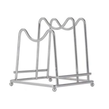 

Stainless Steel Chopping Board Bracket, Lid Rack, Pot Lid Rack, Organize Rack, Kitchen Cabinet Rack Storage (Silver)