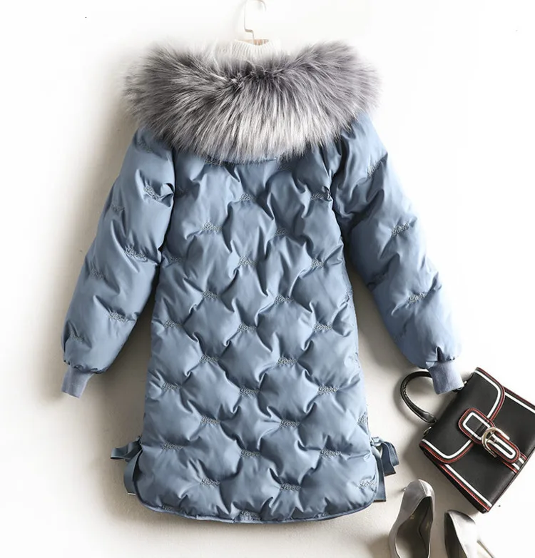 MEVGOHOT, женское синее стеганое зимнее пальто размера плюс, длинное, с хлопковой подкладкой, с карманами, теплое, осеннее, размера плюс, парка, пальто, HD2509
