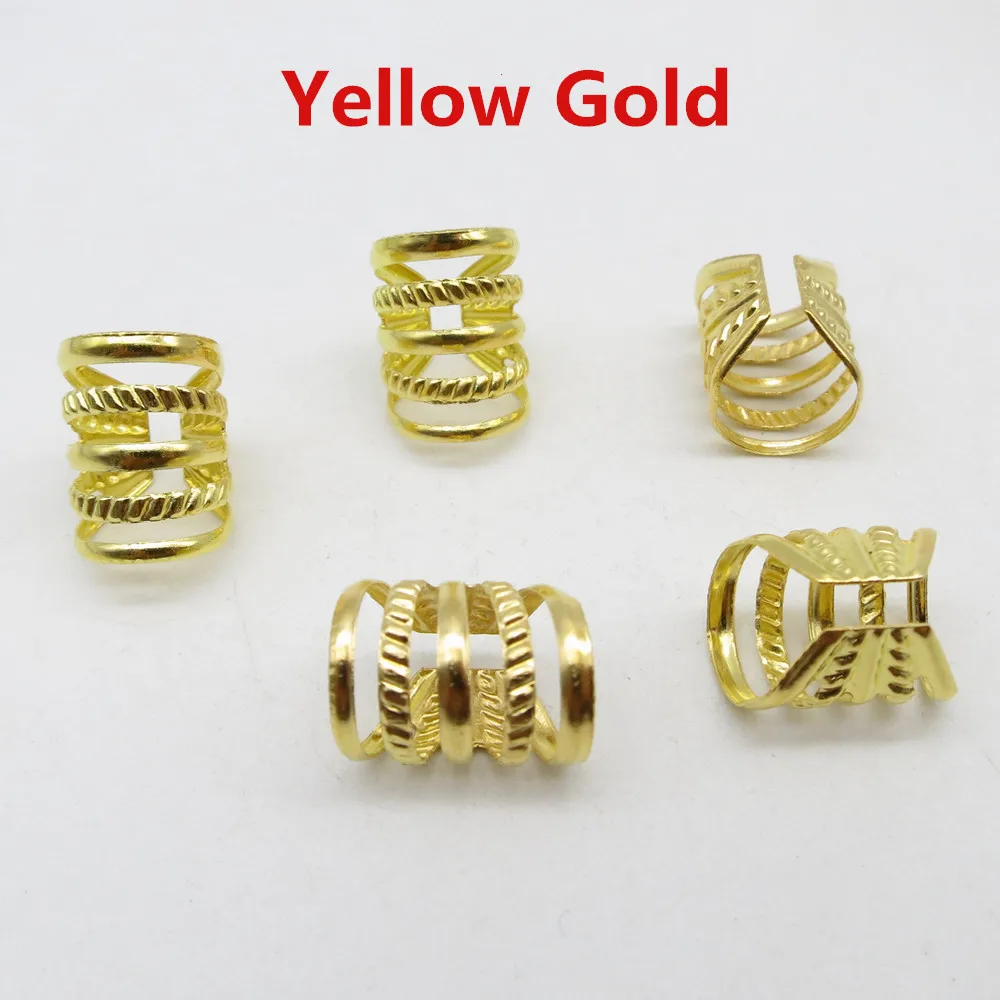 5 шт. 10 золотистые/Серебристые регулируемые заколки для волос|dreadlocks beads cuff|dreadlock