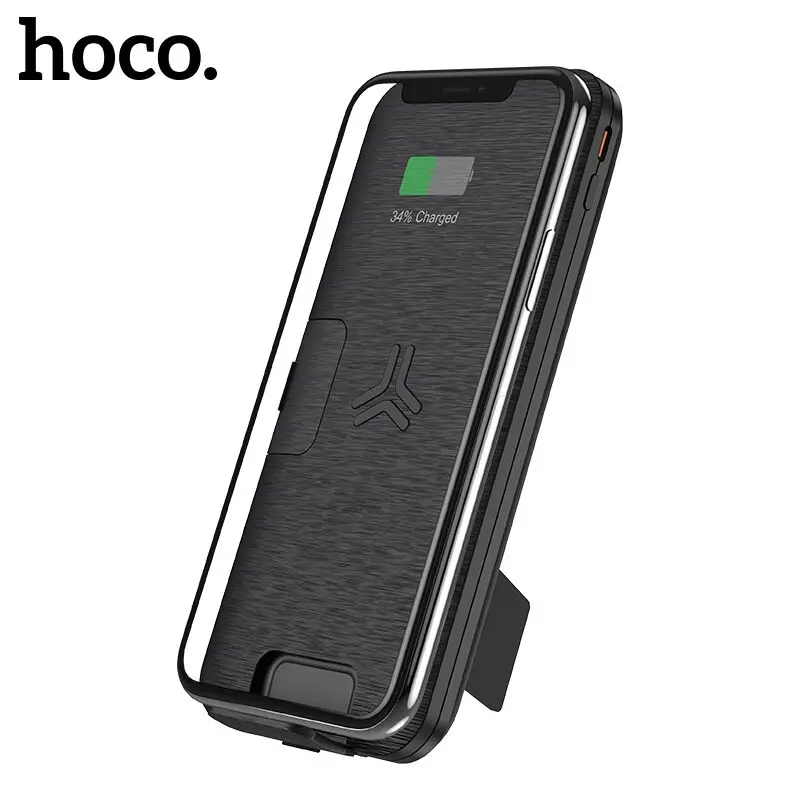 Внешний аккумулятор hoco на 10000 мА · ч с поддержкой беспроводной зарядки|Внешние
