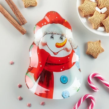 

Serving dish "Snowman-charming", 20.5 × 13 × 1.7 cm