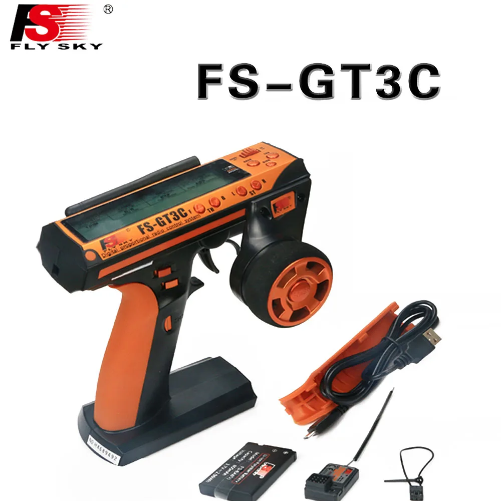 1 шт FlySky GT3C FS-GT3C 2,4 GHz 3-канальный блок питания с передатчиком с GR3E приемник для RC автомобилей Лодка