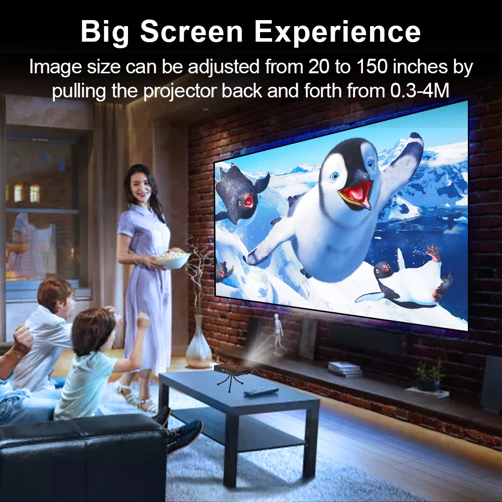 Caiwei S6W Портативный карманный мини 3D DLP проектор LED Поддержка Full HD видео WIFI