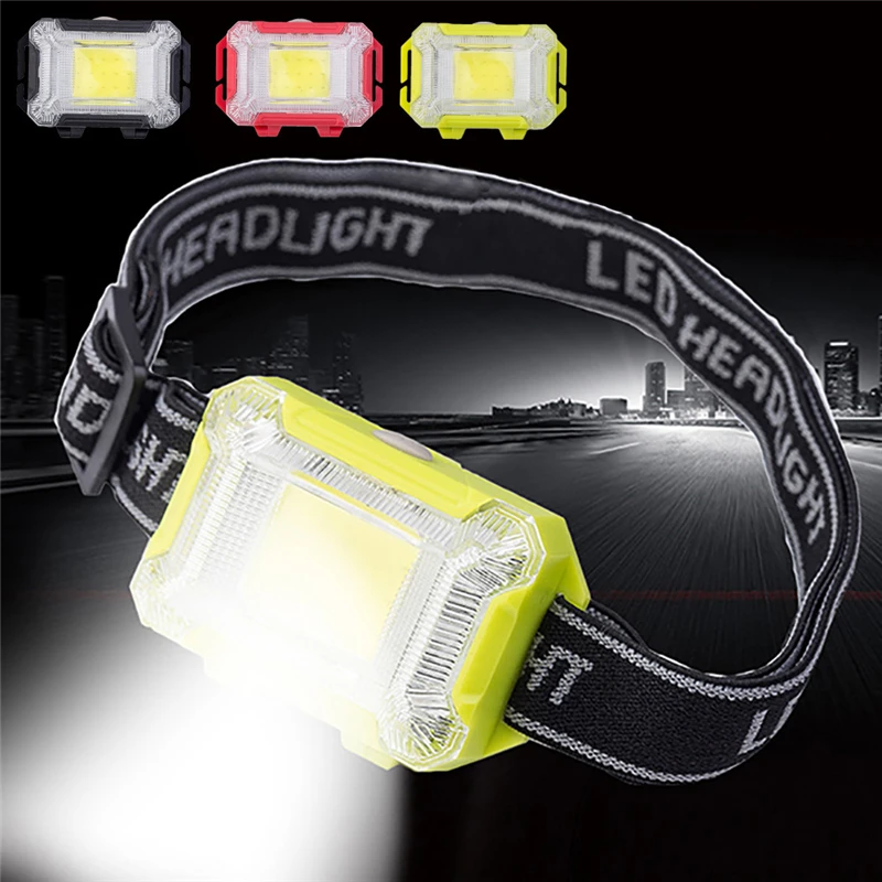 Mini COB LED Headlamp Headlight AAA Flashlight Head Torch Light Outdoor Camping  6.5X4.5CM Lanterna 40NOV2809