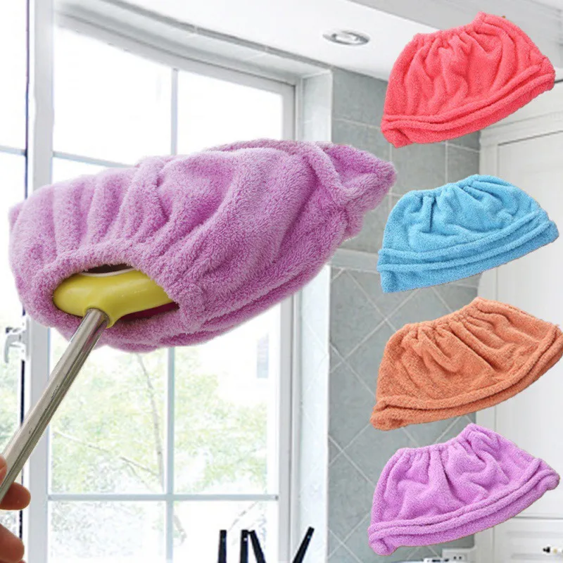 Multi Function Coral Velvet Broom Cover Cloth Floor Mop with Reusable Microfiber Absorbent Mop Household Cleaning Accessories