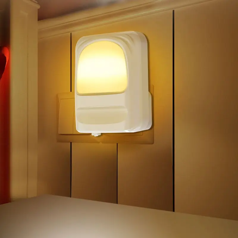 

Plug In LED Night Light Adjustable Brightness Smart Dusk To Dawn Light Sensor Wall Lamp For Bathroom, Hallway, Kitchen, olight
