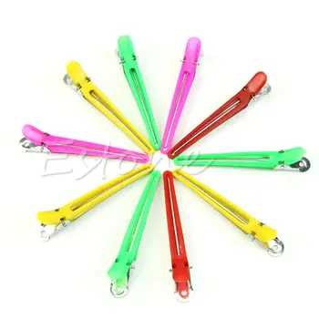 

Drop Ship&Wholesale New 10 Pcs Colorful Hairdressing Sectioning Clips Clamps Hair Salon Styling Grip Oct.14