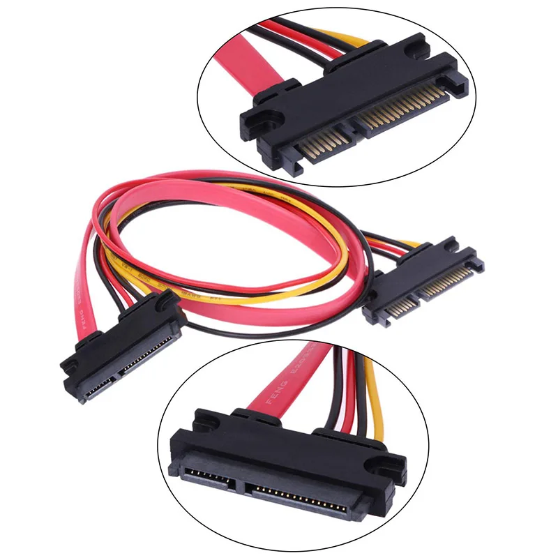 Кабель удлинитель SATA 3 адаптер питания для жесткого диска переходник с