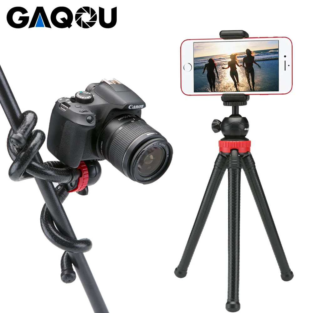 Günstige GAQOU Tragbare Stativ Flexible Octopus Reise Mini Handy Stativ Halterung Einbeinstativ Selfie Stick Für iPhone DSLR Kamera Gopro
