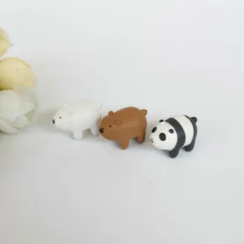 

50PCS/lot Cute Mini Panda Bear Model Toys 2cm Kids Toys Minature Home Decoration Capsule Toy juguetes