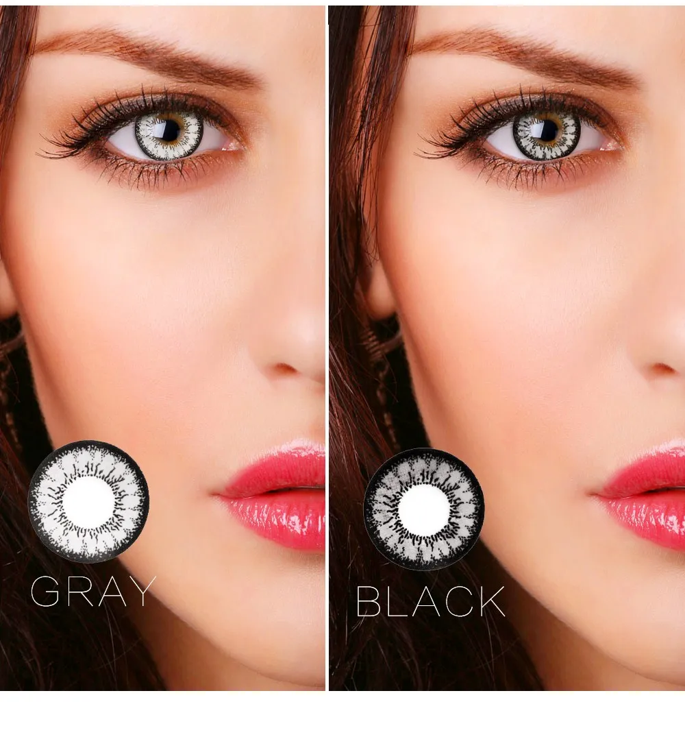 1 пара красивых цветных контактных линз для зрачков ежемесячная Женская дорожка