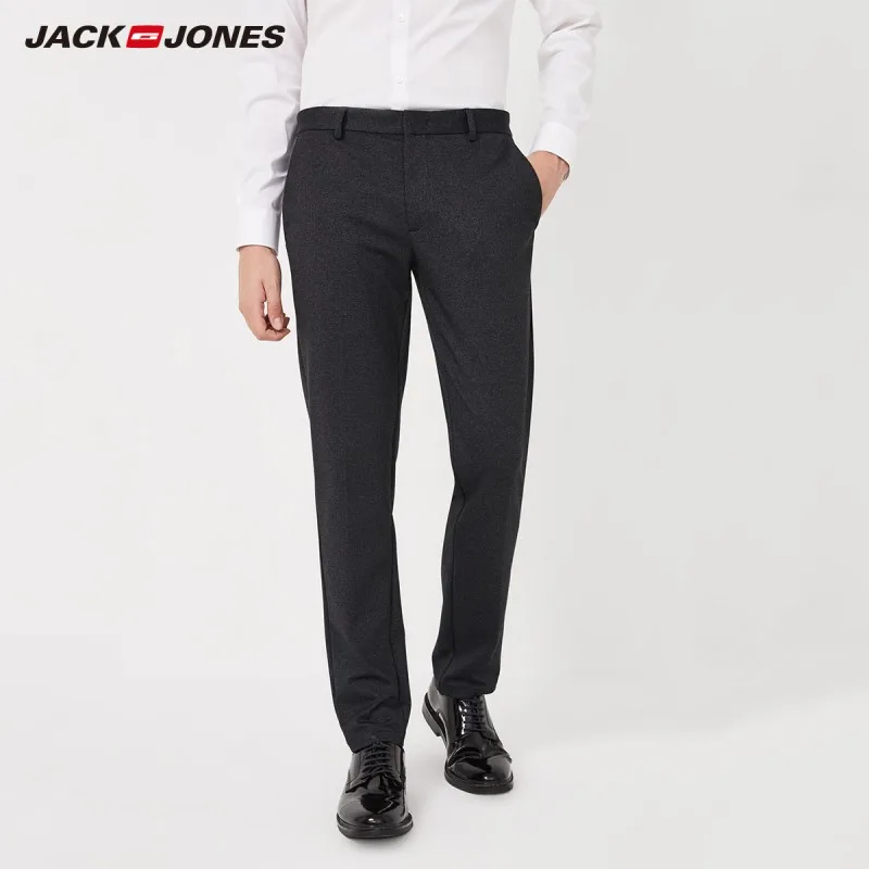 Мужские повседневные деловые брюки JackJones Классические облегающие 219314555 | Мужская