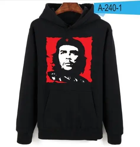 Горячая Распродажа Che Guevara зимние толстовки мужские/wo Мужская повседневная Уличная Черная Толстовка с длинным рукавом Герой Аргентины Повседневная забавная одежда - Цвет: Black