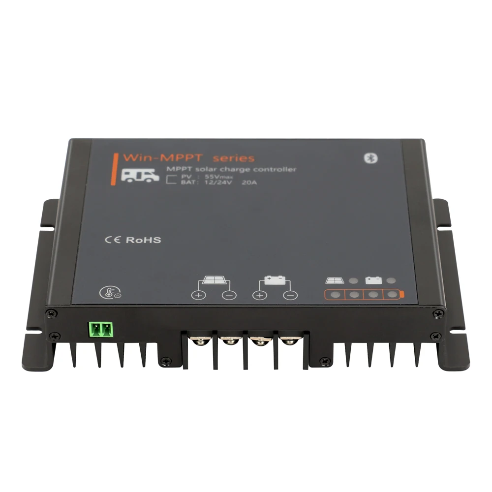US $52.82 20A RV MPPT Solar Charge Controller Auto 12V 24V BLE Module Solar Panel Regulator For Liquid Gel And Lithium Battery Motor Homes
