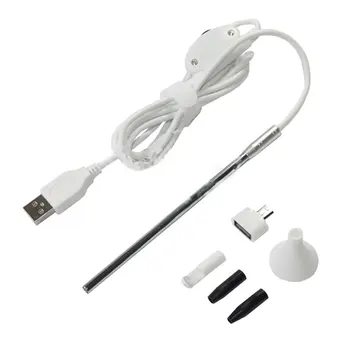 

Silver Ear Mouth Nose Endoscope 6LED USB Ear Cleaning Tool HD Visual Ear Spoon Earpick Ear Care In-ear Cleaning Tool